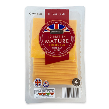 Sliced - coloured cheddar