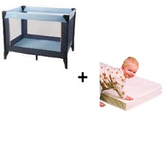 .Travel cot + extra mat